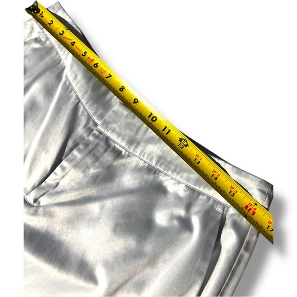 Gina Tricot Women's Medium Sky Blue Satin Loose Relaxed Fit Cropped Cargo Pants - Picture 13 of 16